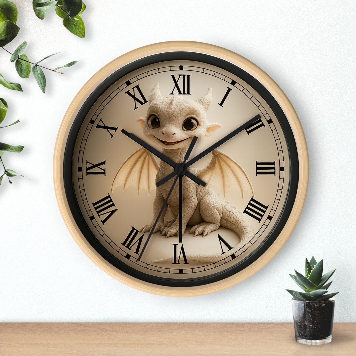 Charming Dragon Wall Clock - Playful Home Decor, Kids Room Essential, Nursery Timepiece, Fantasy Gift, Unique Clock