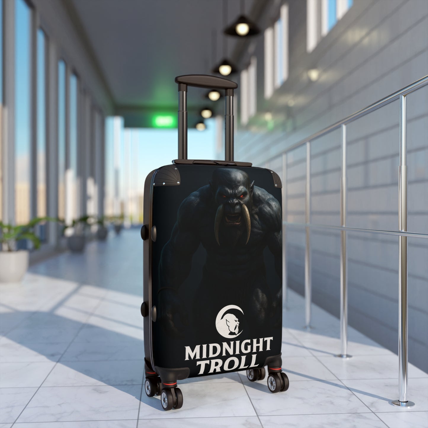 Midnight Troll Suitcase | Travel Luggage, Fantasy Artwork, Unique Gift for Gamers, Adventure Essentials, Halloween Travel
