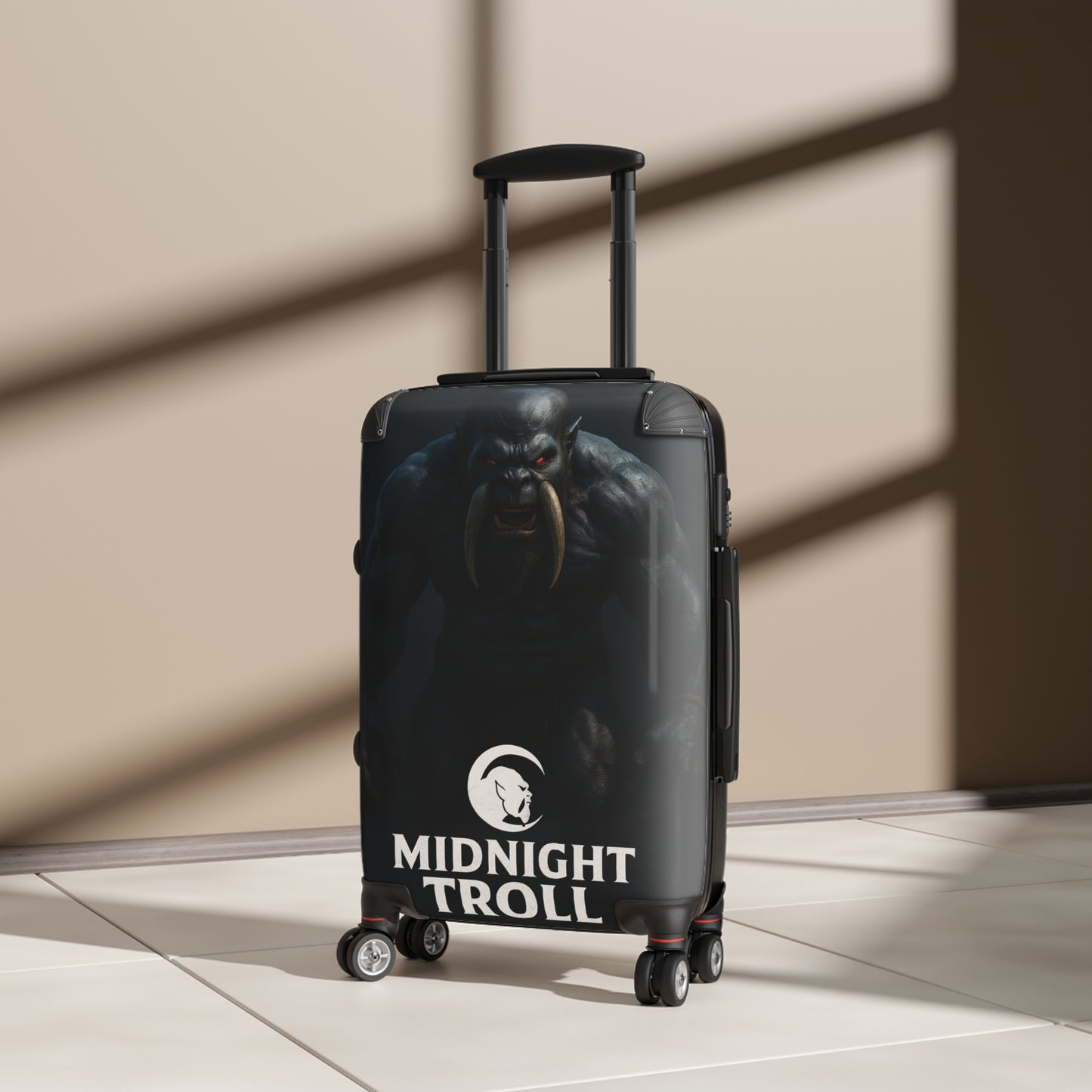 Midnight Troll Suitcase | Travel Luggage, Fantasy Artwork, Unique Gift for Gamers, Adventure Essentials, Halloween Travel