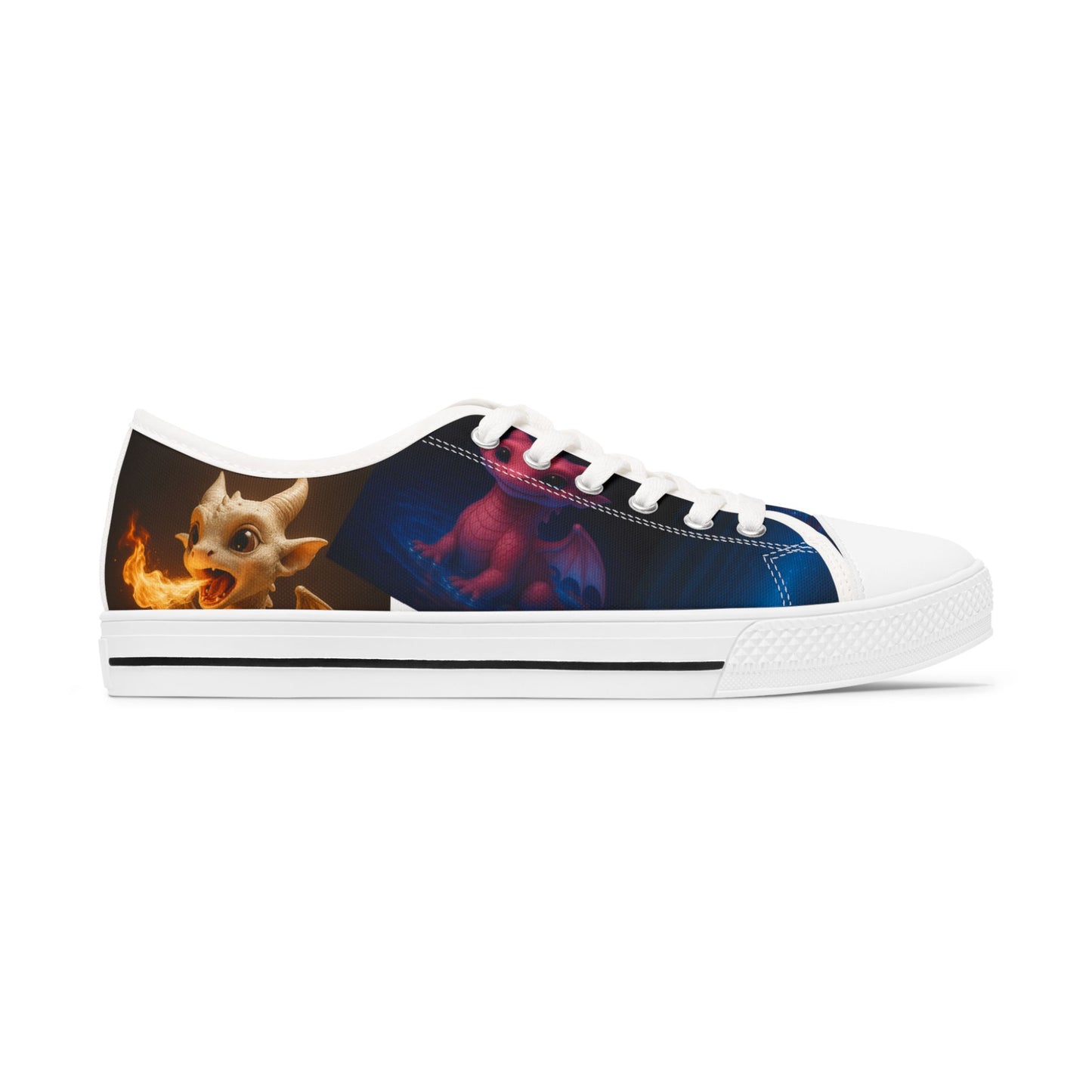 Colorful Fantasy Women's Low Top Sneakers, Unique Sneakers, Casual Footwear, Graphic Sneakers, Trendy Shoes, Gift for Her