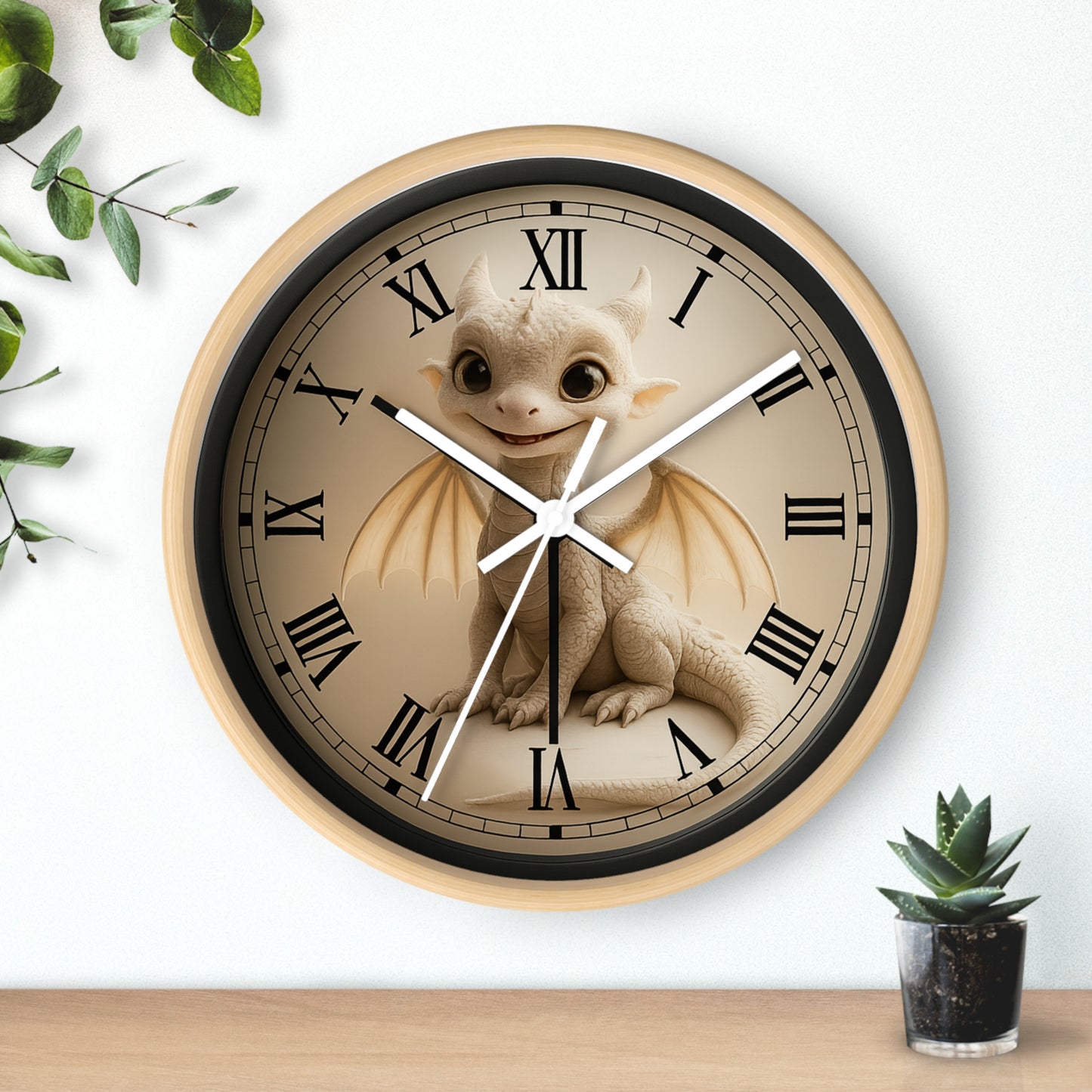 Charming Dragon Wall Clock - Playful Home Decor, Kids Room Essential, Nursery Timepiece, Fantasy Gift, Unique Clock