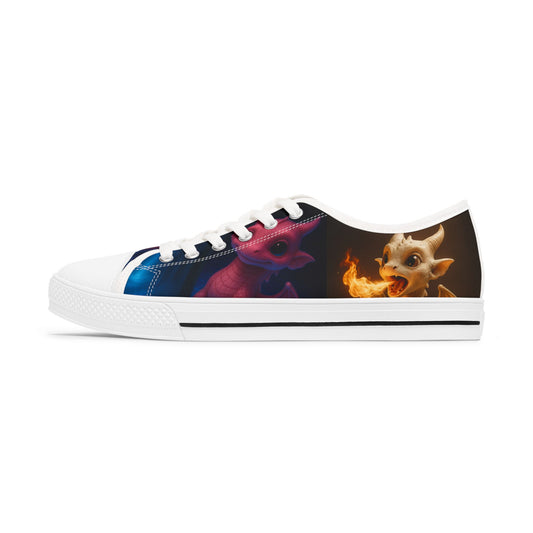Colorful Fantasy Women's Low Top Sneakers, Unique Sneakers, Casual Footwear, Graphic Sneakers, Trendy Shoes, Gift for Her
