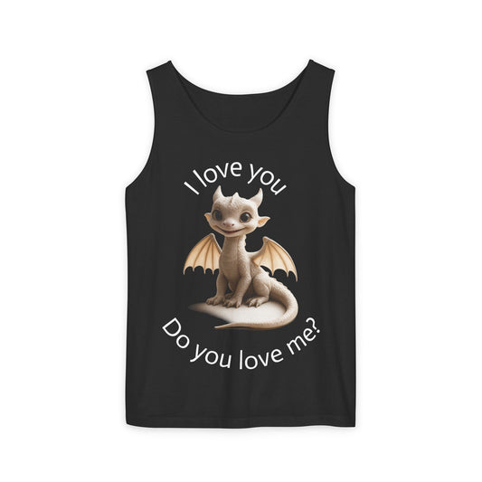 Cute Dragon Graphic Tank Top, Unisex Summer Sleeveless Tee, Fantasy Inspired Apparel, Perfect for Dragon Lovers, Great Gift Idea