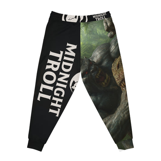 Athletic Joggers - Midnight Troll in the Jungle Print