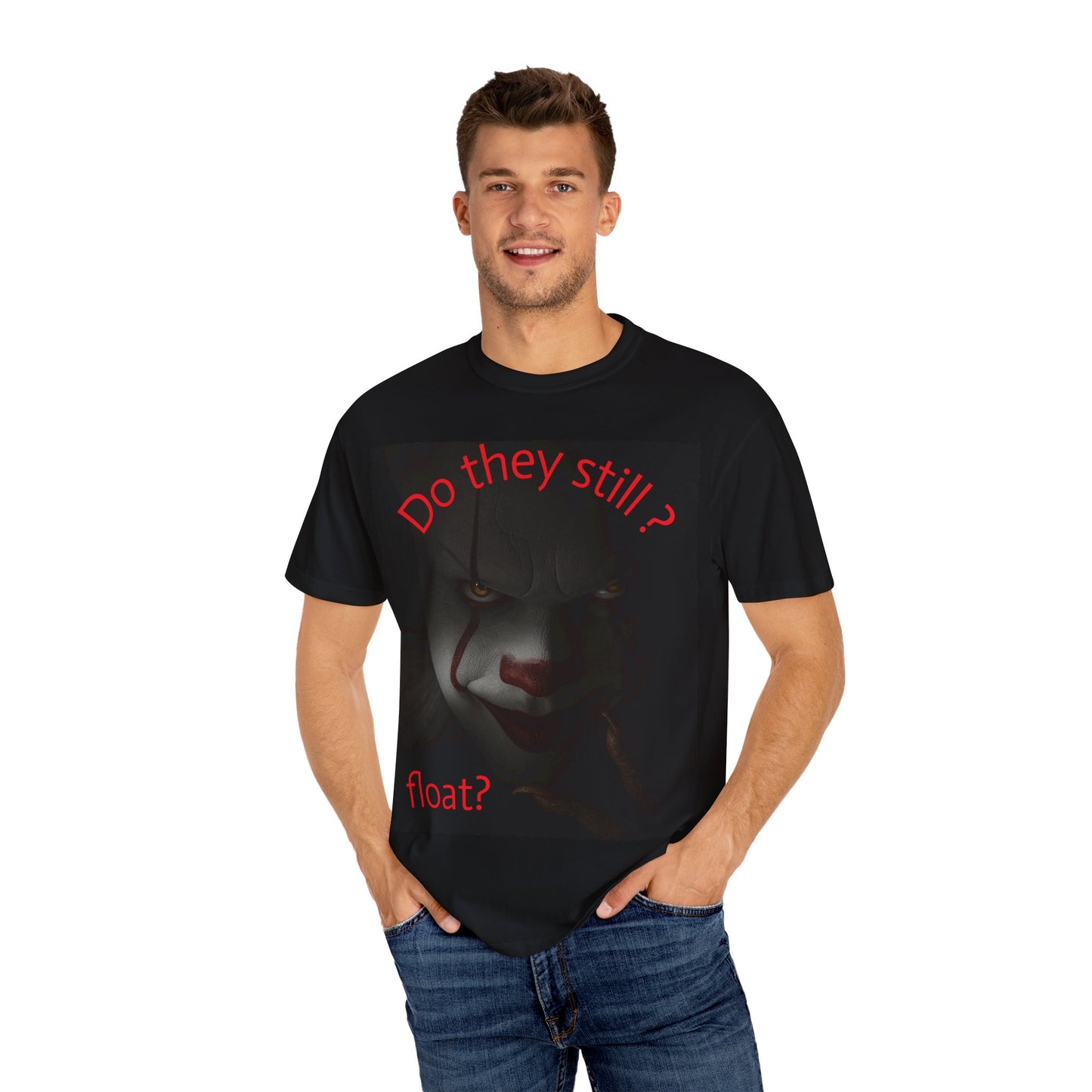 Creepy Clown Graphic Tee, Horror T-Shirt, Halloween Apparel, Unisex Halloween Shirt, Scary Movie Merchandise, Fun Costume Tee