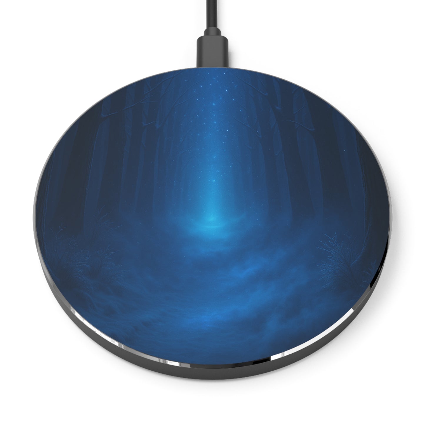 Mystical Forest Wireless Charger, Fast Qi Charger, Abstract Home Decor, Unique Tech Gift, Charging Station for Nature Lovers