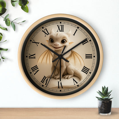 Charming Dragon Wall Clock - Playful Home Decor, Kids Room Essential, Nursery Timepiece, Fantasy Gift, Unique Clock
