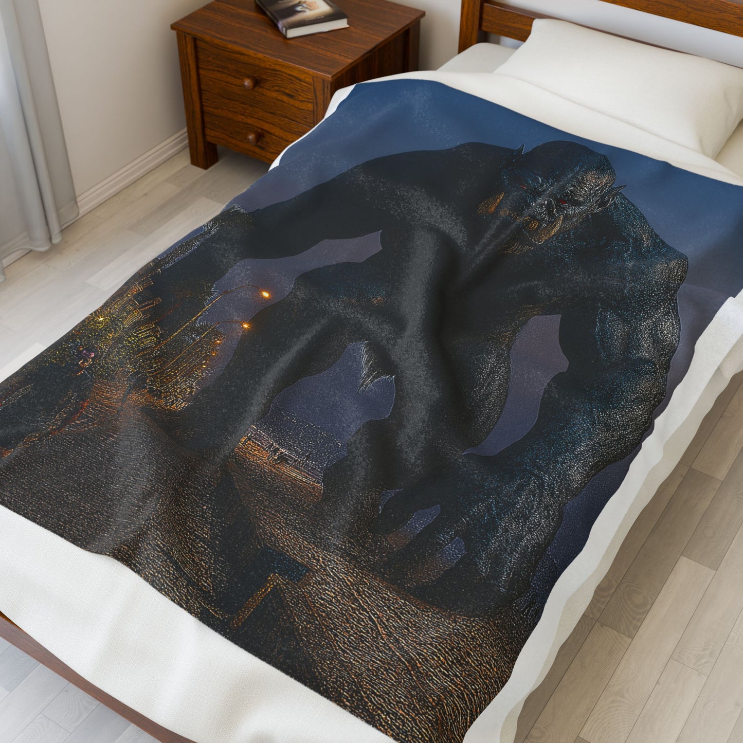 Monster-Themed Velveteen Plush Blanket, Cozy Throw for Fantasy Lovers, Perfect Gift for Kids and Adults, Ideal for Cuddling on Movie [...]
