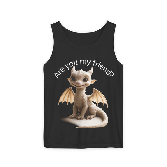 Adorable Dragon Friend Tank Top for Kids, Cute Graphic Tee, Summer Wear, Birthday Gift, Friendship Celebration