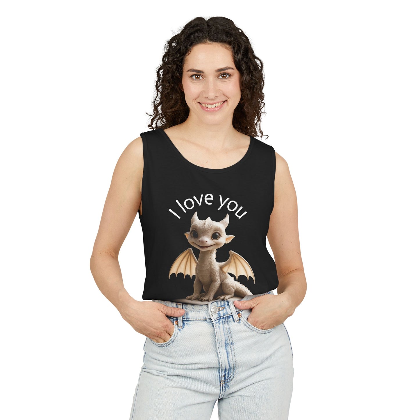 Cute Dragon Graphic Tank Top, Unisex Summer Sleeveless Tee, Fantasy Inspired Apparel, Perfect for Dragon Lovers, Great Gift Idea