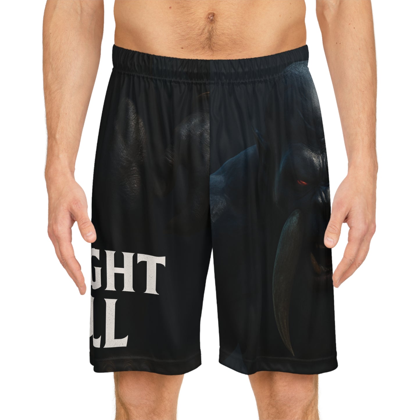 Midnight Troll Basketball Shorts - Epic Gaming Apparel, Sports, Streetwear, Gift for Gamers, Summer Leisure Wear