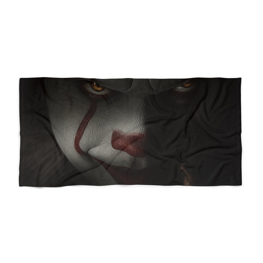 Creepy Clown Beach Towel | Perfect for Halloween, Beach Days, Pool Parties, Horror Fans, Unique Gifts