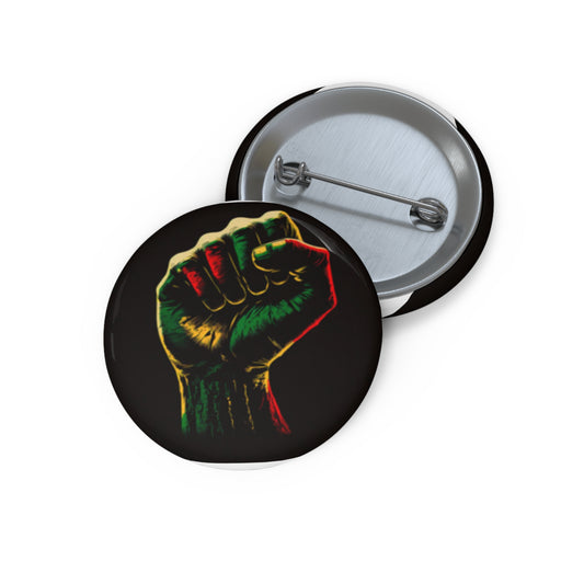 Custom Empowerment Pin Buttons, Statement Pins, Activism Accessories, Unique Gifts for Social Causes, Statement Wear, Rasta Vibe