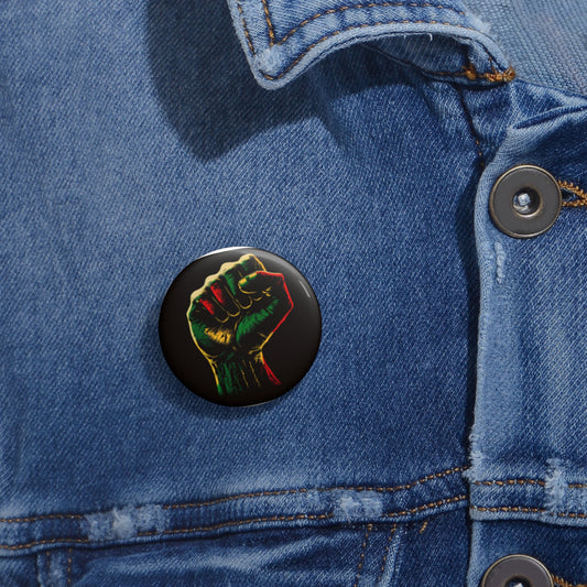 Custom Empowerment Pin Buttons, Statement Pins, Activism Accessories, Unique Gifts for Social Causes, Statement Wear, Rasta Vibe