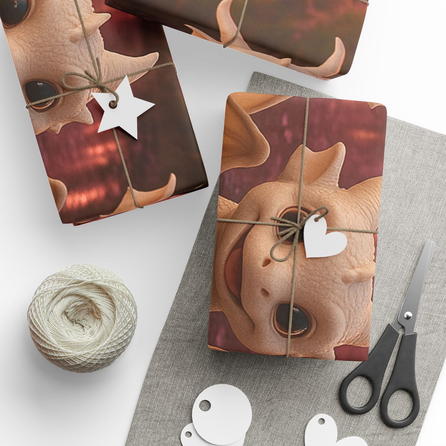 Charming Dragon-Themed Wrapping Paper, Gift Wrap, Holiday Paper, Party Supplies, Eco-Friendly Gift Wrap