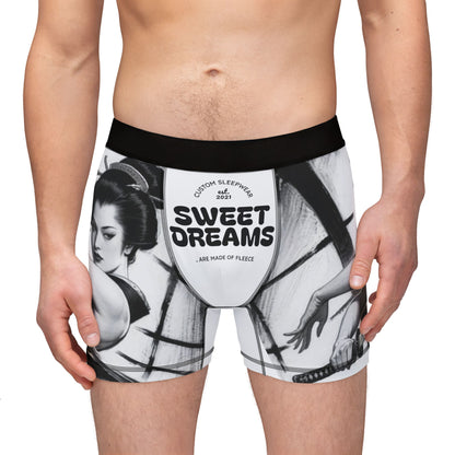 Stylish Men's Boxers, Sweet Dreams Print, Unique Loungewear, Cool Gift for Him, Fun Underwear for Holidays, Everyday Comfort