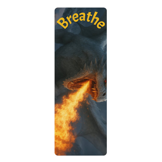 Breath of Fire Yoga Mat - Motivational Fitness Mat for Home, Studio & Gift, Perfect for Yoga Lovers, Fitness Enthusiasts, Relaxation