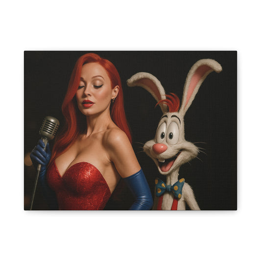 Vintage Character Canvas Art, Wall Décor, Retro Home Decoration, Movie Memorabilia, Unique Gift Idea