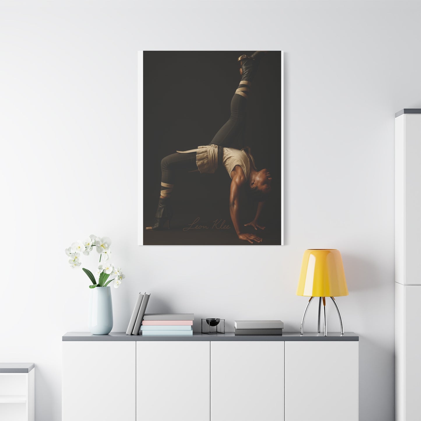 Elegant Fitness Wall Art Canvas, Stretch Canvas Print, Yoga Wall Decor, Inspirational Fitness Artwork, Home Gym Decor