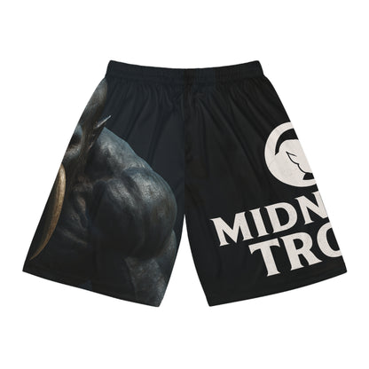 Midnight Troll Basketball Shorts - Epic Gaming Apparel, Sports, Streetwear, Gift for Gamers, Summer Leisure Wear