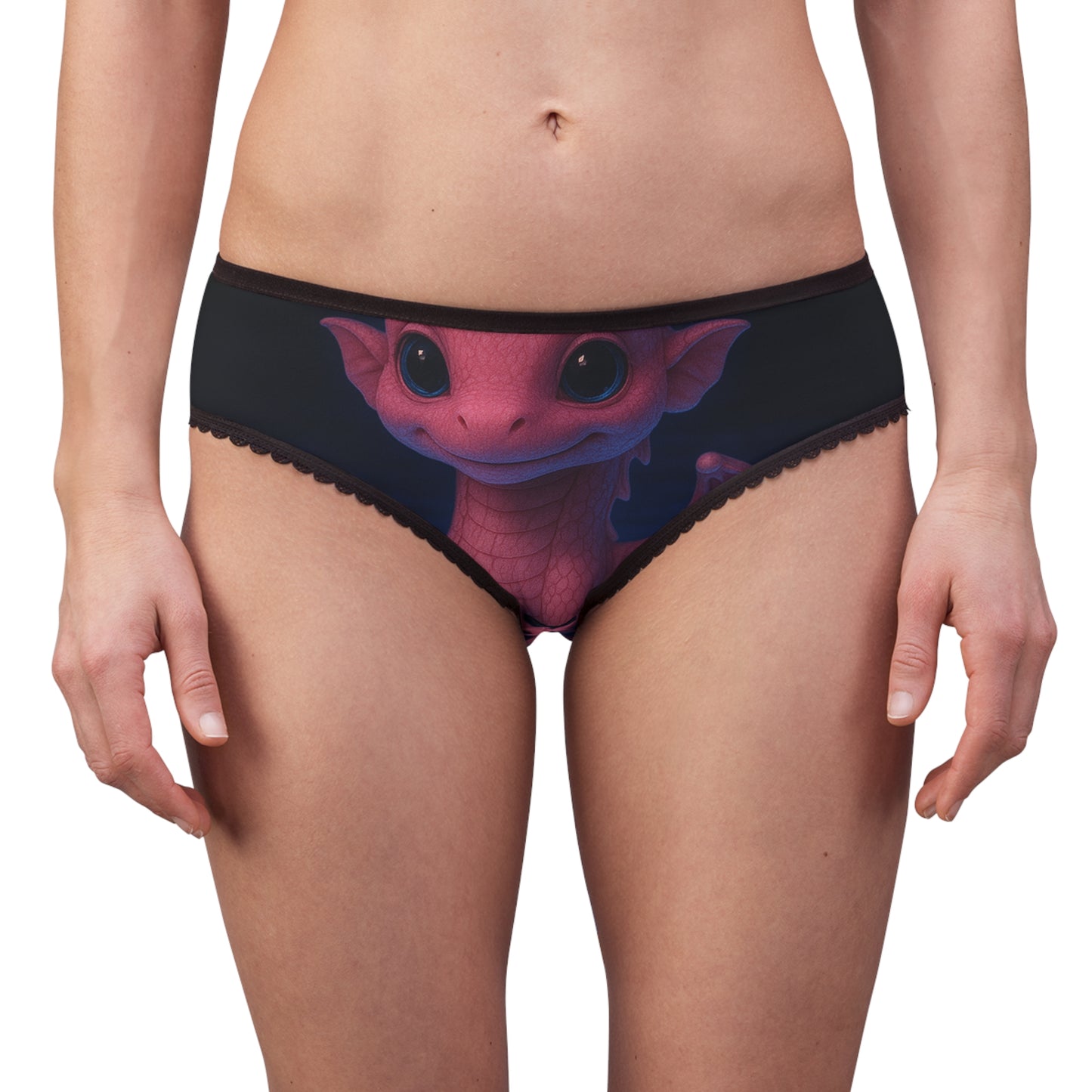 Playful Dragon Print Women's Briefs, Cute Underwear, Fantasy Lingerie, Gift for Dragon Lovers, Comfy Everyday Essentials