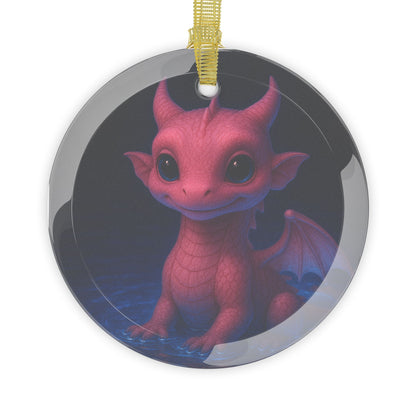 Whimsical Dragon Glass Ornaments | Fantasy Holiday Decor, Dragon Lover Gift, Christmas Tree Ornament, Magical Home Decoration, Unique Gift