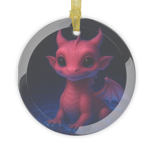 Whimsical Dragon Glass Ornaments | Fantasy Holiday Decor, Dragon Lover Gift, Christmas Tree Ornament, Magical Home Decoration, Unique Gift