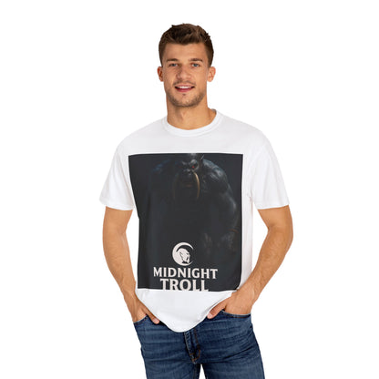 Midnight Troll T-Shirt - Unisex Garment-Dyed Tee, Graphic Tee, Fantasy Apparel, Cool Casual Wear, Unique Gift Idea