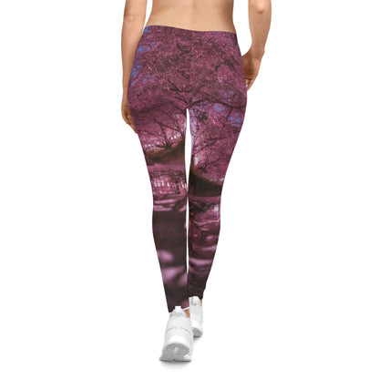 Women's Floral Leggings, Casual Yoga Pants, Spring Fashion, Outdoor Wear, Athleisure Style, Gifts for Her