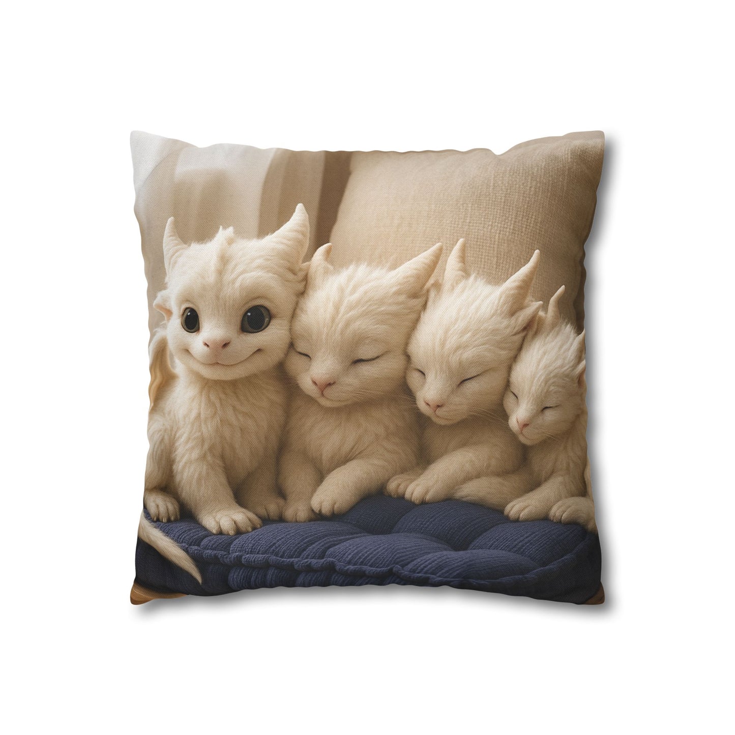 Spun Polyester Square Pillowcase