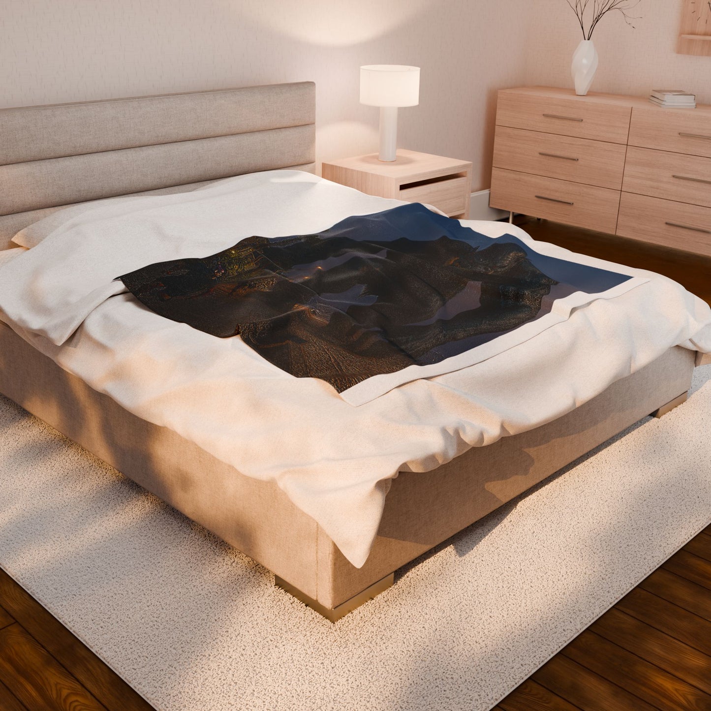 Monster-Themed Velveteen Plush Blanket, Cozy Throw for Fantasy Lovers, Perfect Gift for Kids and Adults, Ideal for Cuddling on Movie [...]