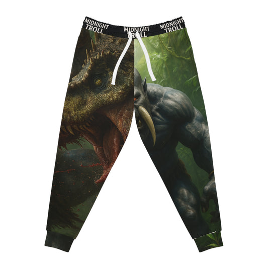 Athletic Joggers - Midnight Troll in the Jungle Print