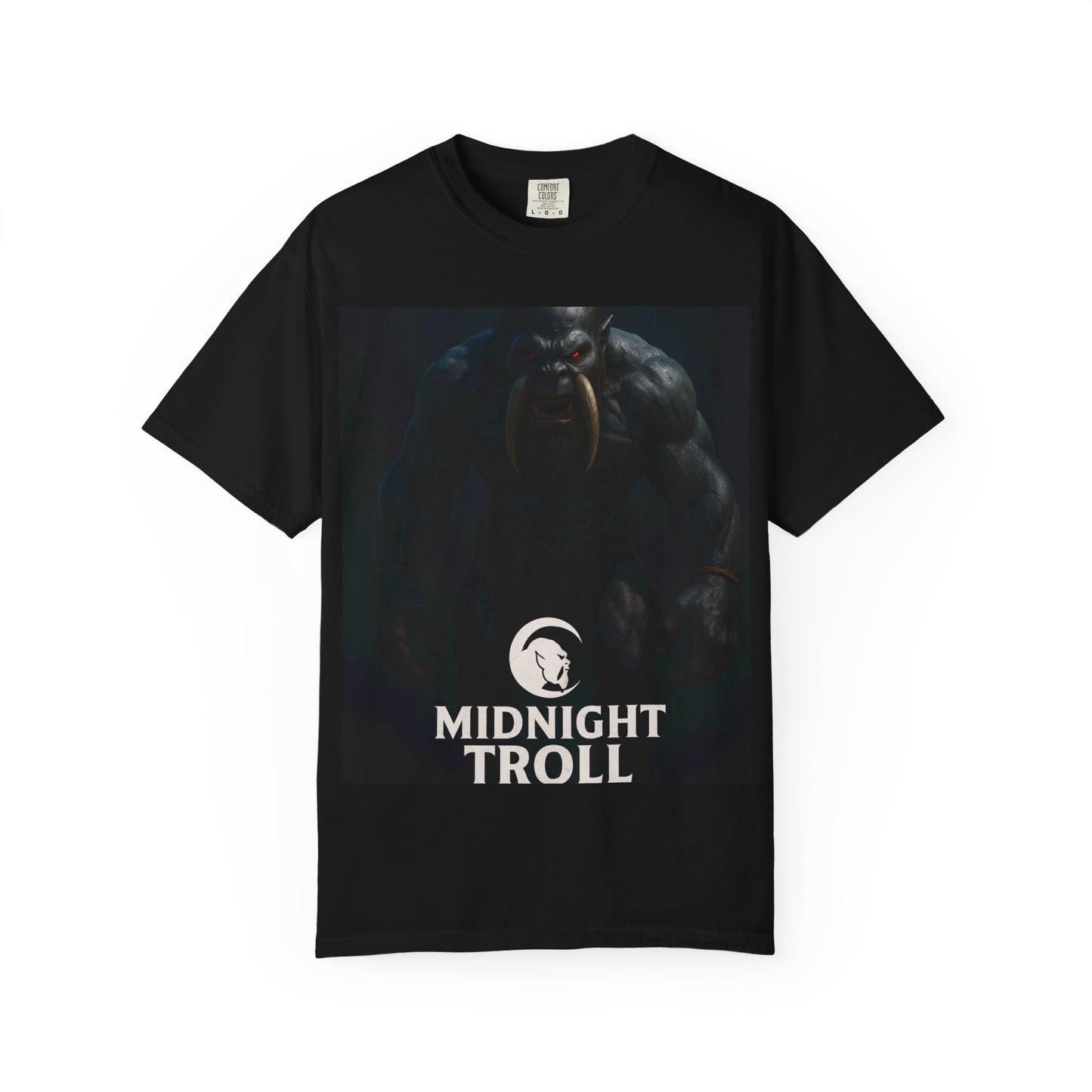 Midnight Troll T-Shirt - Unisex Garment-Dyed Tee, Graphic Tee, Fantasy Apparel, Cool Casual Wear, Unique Gift Idea