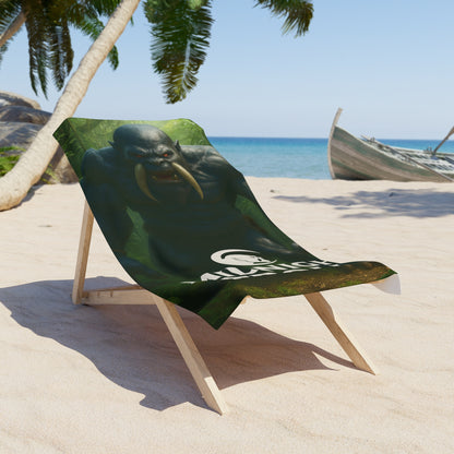Epic Midnight Troll Beach Towel, Gaming Towel, Poolside Accessory, Beach Gift, Fantasy Theme
