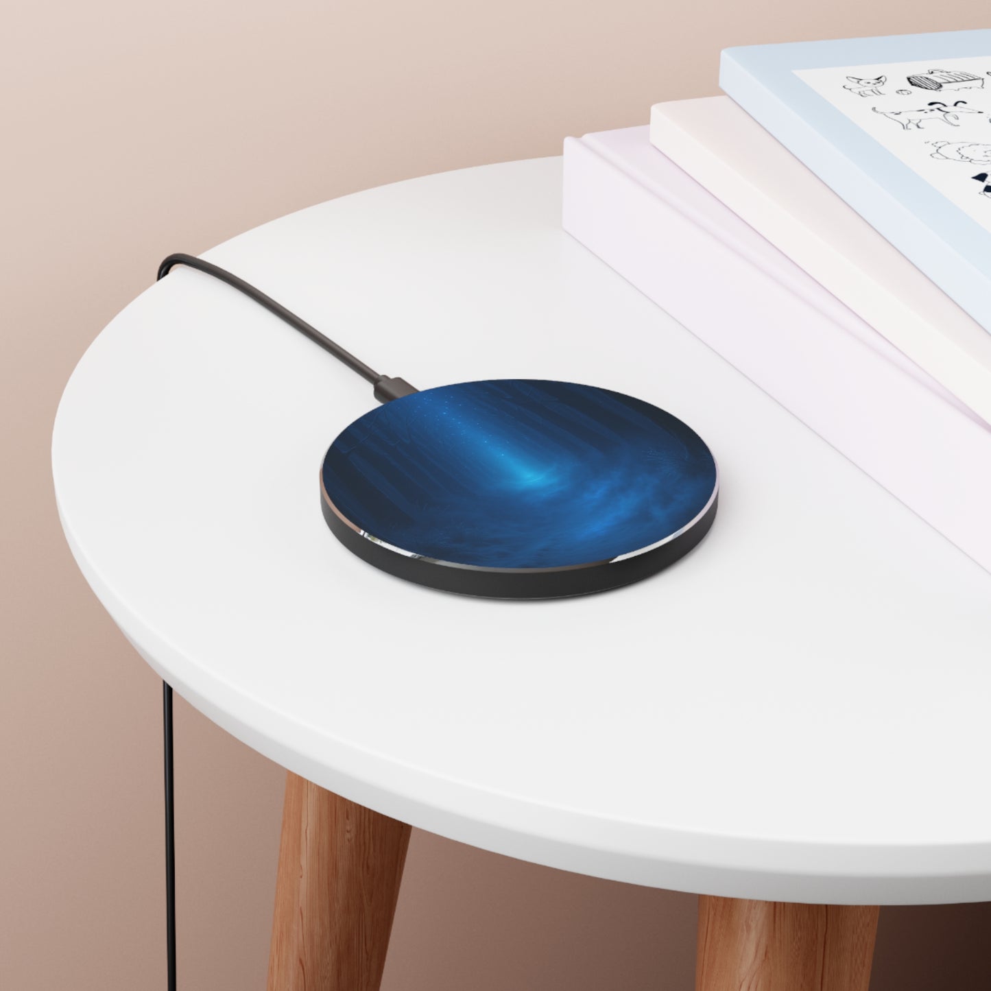 Mystical Forest Wireless Charger, Fast Qi Charger, Abstract Home Decor, Unique Tech Gift, Charging Station for Nature Lovers